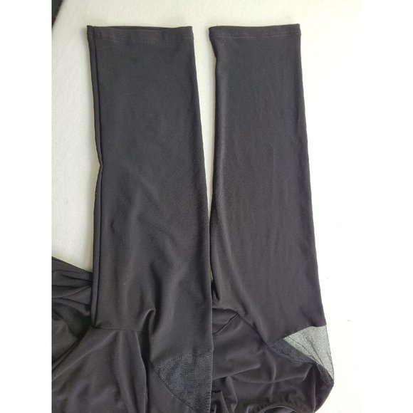 IC Connie K Women's S Black Tunic Silver Faux Clips 3/4 Sleeves Mesh Lagenlook - Picture 9 of 11